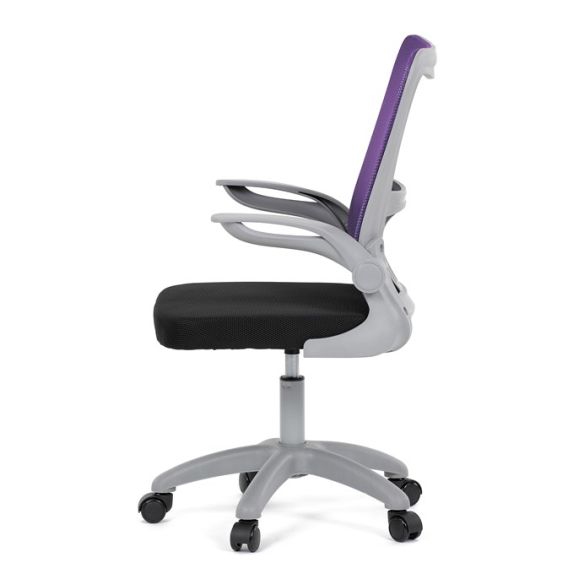 Detská stolička, výškovo nastaviteľná, fialová sieťovina, KA-K2008 PUR