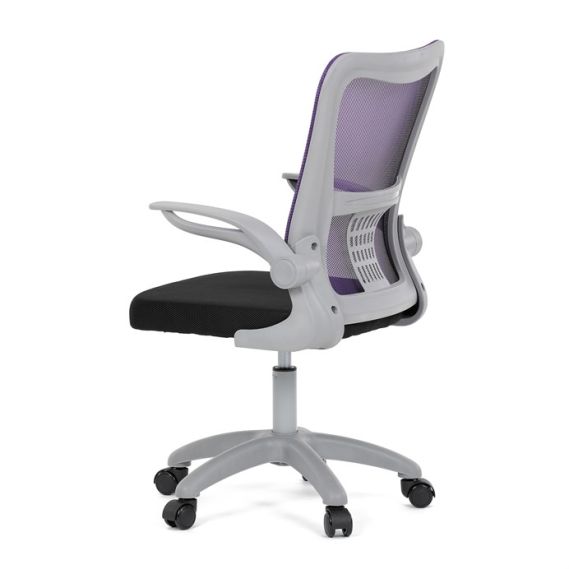 Detská stolička, výškovo nastaviteľná, fialová sieťovina, KA-K2008 PUR