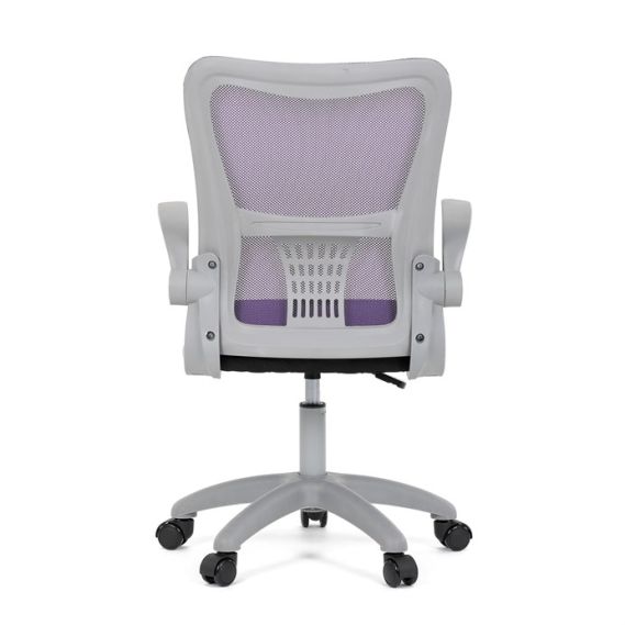 Detská stolička, výškovo nastaviteľná, fialová sieťovina, KA-K2008 PUR