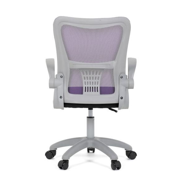 Detská stolička, výškovo nastaviteľná, fialová sieťovina, KA-K2008 PUR