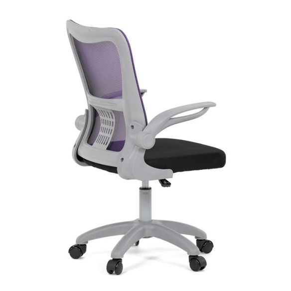 Detská stolička, výškovo nastaviteľná, fialová sieťovina, KA-K2008 PUR