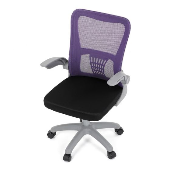 Detská stolička, výškovo nastaviteľná, fialová sieťovina, KA-K2008 PUR