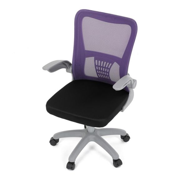 Detská stolička, výškovo nastaviteľná, fialová sieťovina, KA-K2008 PUR