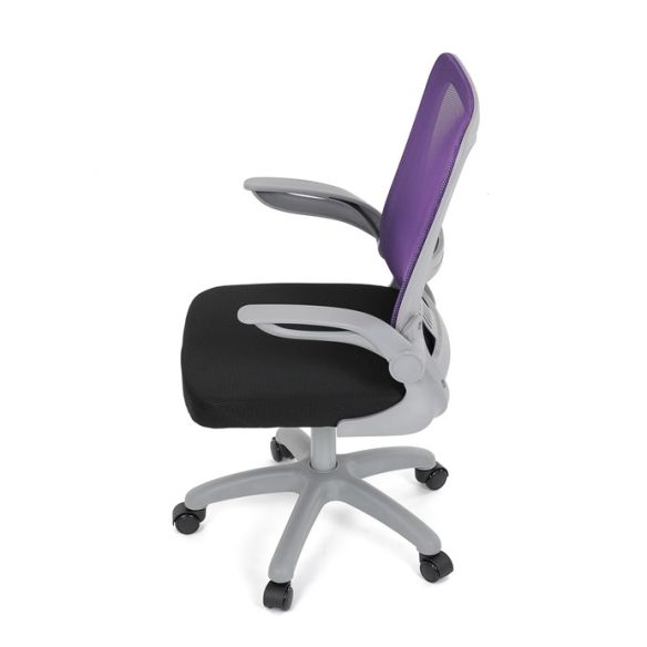 Detská stolička, výškovo nastaviteľná, fialová sieťovina, KA-K2008 PUR