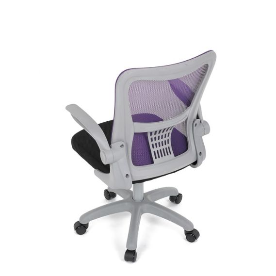 Detská stolička, výškovo nastaviteľná, fialová sieťovina, KA-K2008 PUR