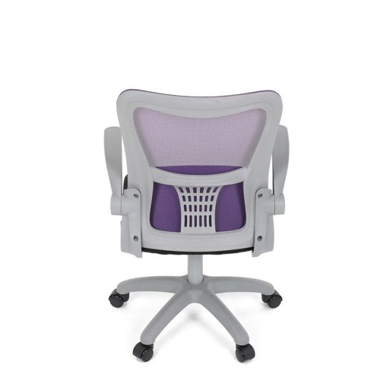 Detská stolička, výškovo nastaviteľná, fialová sieťovina, KA-K2008 PUR