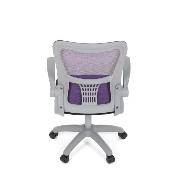 Detská stolička, výškovo nastaviteľná, fialová sieťovina, KA-K2008 PUR