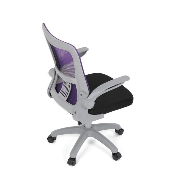 Detská stolička, výškovo nastaviteľná, fialová sieťovina, KA-K2008 PUR