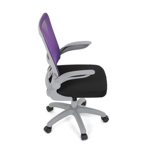 Detská stolička, výškovo nastaviteľná, fialová sieťovina, KA-K2008 PUR