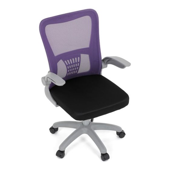 Detská stolička, výškovo nastaviteľná, fialová sieťovina, KA-K2008 PUR