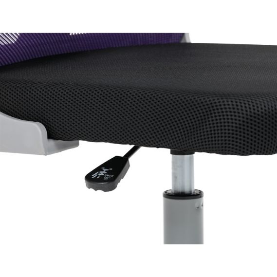 Detská stolička, výškovo nastaviteľná, fialová sieťovina, KA-K2008 PUR