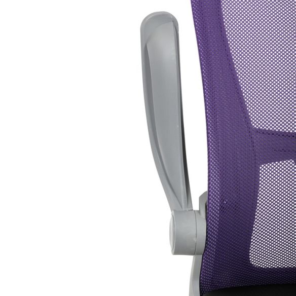 Detská stolička, výškovo nastaviteľná, fialová sieťovina, KA-K2008 PUR