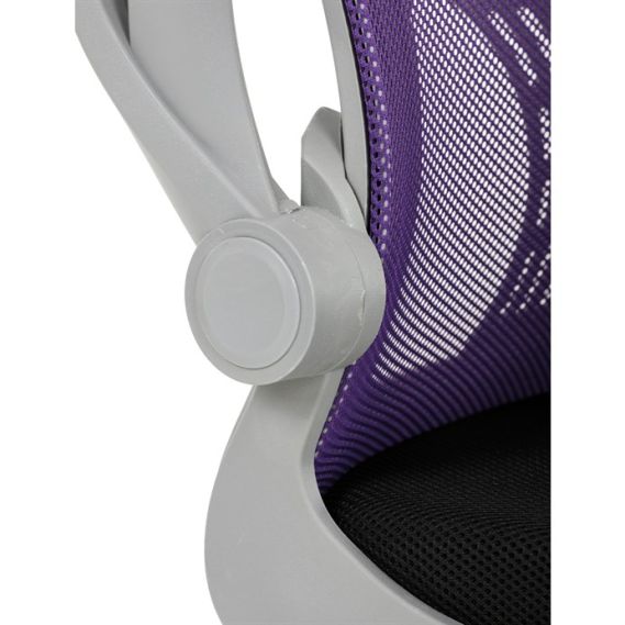 Detská stolička, výškovo nastaviteľná, fialová sieťovina, KA-K2008 PUR