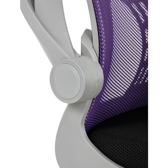 Detská stolička, výškovo nastaviteľná, fialová sieťovina, KA-K2008 PUR