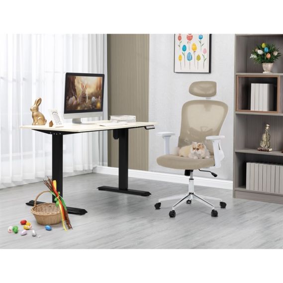 Kancelárska stolička, hojdací mechanizmus, béžová sieťovina, KA-K2031 BGE