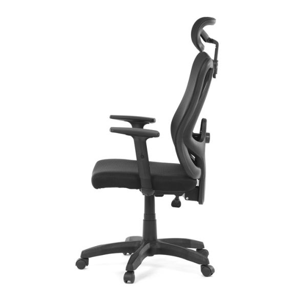 Kancelárska stolička, synchrónny mechanizmus, čierna sieťovina, KA-R215 BK