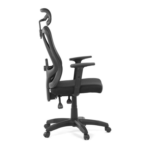 Kancelárska stolička, synchrónny mechanizmus, čierna sieťovina, KA-R215 BK