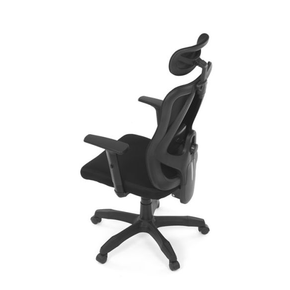 Kancelárska stolička, synchrónny mechanizmus, čierna sieťovina, KA-R215 BK