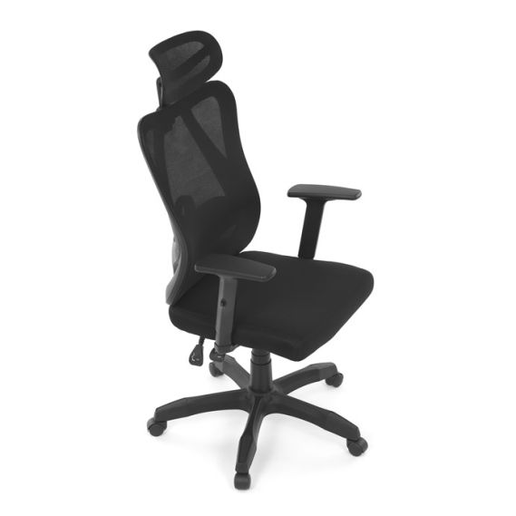 Kancelárska stolička, synchrónny mechanizmus, čierna sieťovina, KA-R215 BK