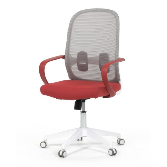 Kancelárska stolička, hojdací mechanizmus, červená látka, KA-S425 RED