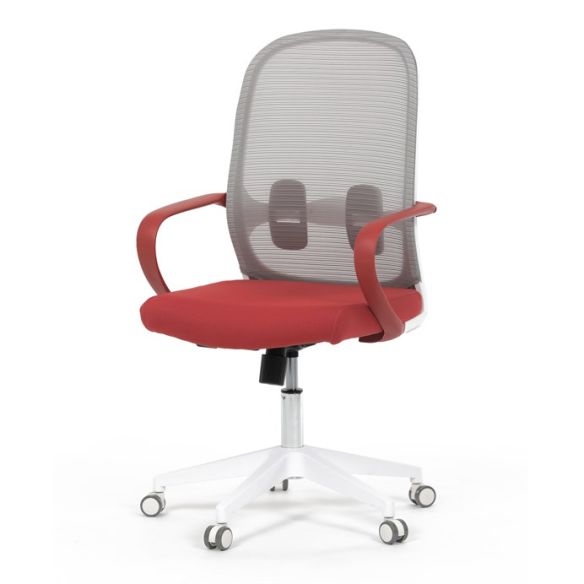 Kancelárska stolička, hojdací mechanizmus, červená látka, KA-S425 RED