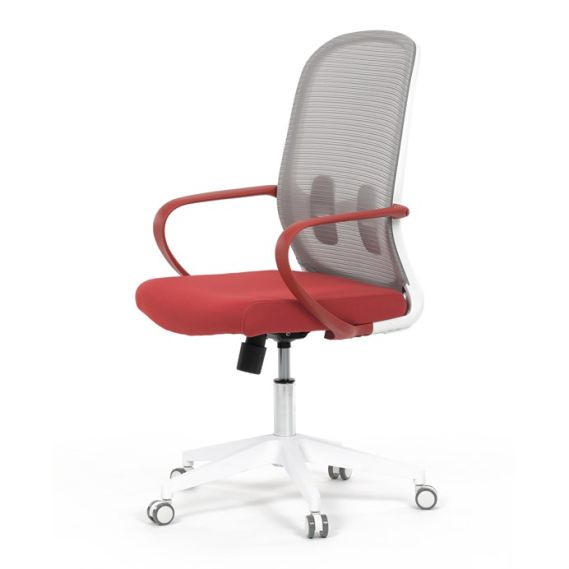 Kancelárska stolička, hojdací mechanizmus, červená látka, KA-S425 RED