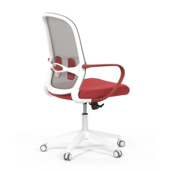 Kancelárska stolička, hojdací mechanizmus, červená látka, KA-S425 RED