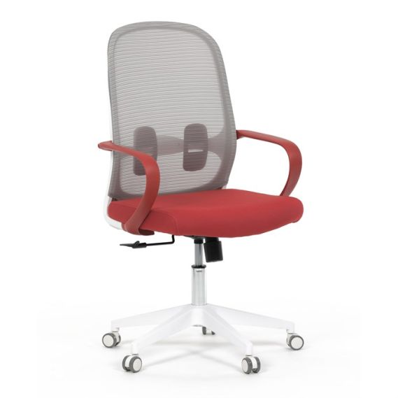 Kancelárska stolička, hojdací mechanizmus, červená látka, KA-S425 RED