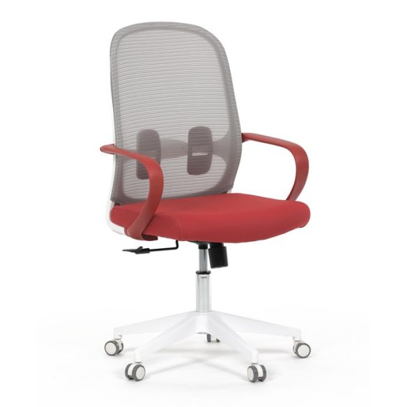 Kancelárska stolička, hojdací mechanizmus, červená látka, KA-S425 RED