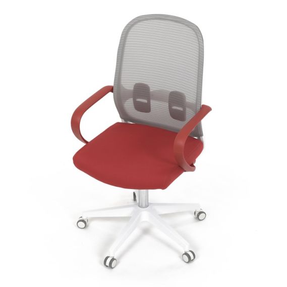 Kancelárska stolička, hojdací mechanizmus, červená látka, KA-S425 RED