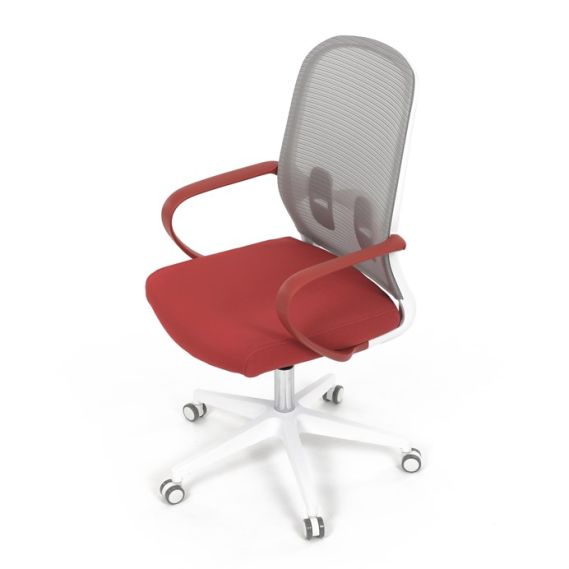 Kancelárska stolička, hojdací mechanizmus, červená látka, KA-S425 RED