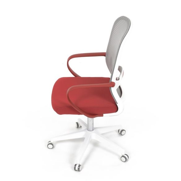 Kancelárska stolička, hojdací mechanizmus, červená látka, KA-S425 RED