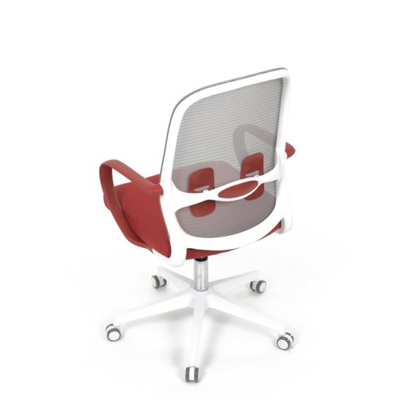 Kancelárska stolička, hojdací mechanizmus, červená látka, KA-S425 RED