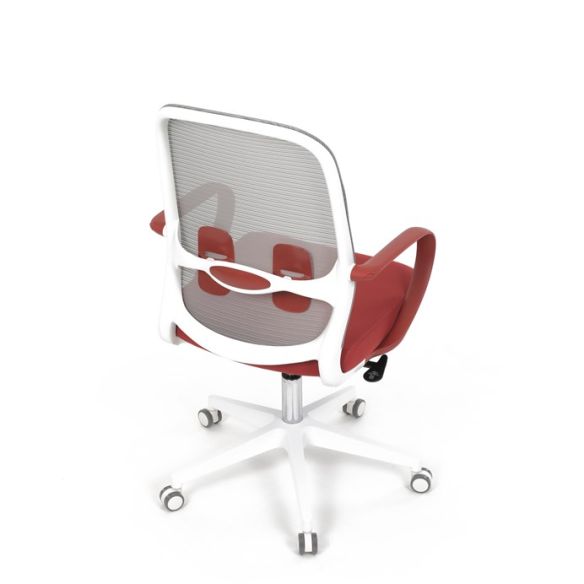 Kancelárska stolička, hojdací mechanizmus, červená látka, KA-S425 RED