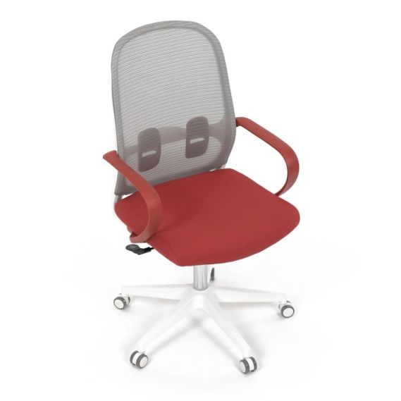 Kancelárska stolička, hojdací mechanizmus, červená látka, KA-S425 RED