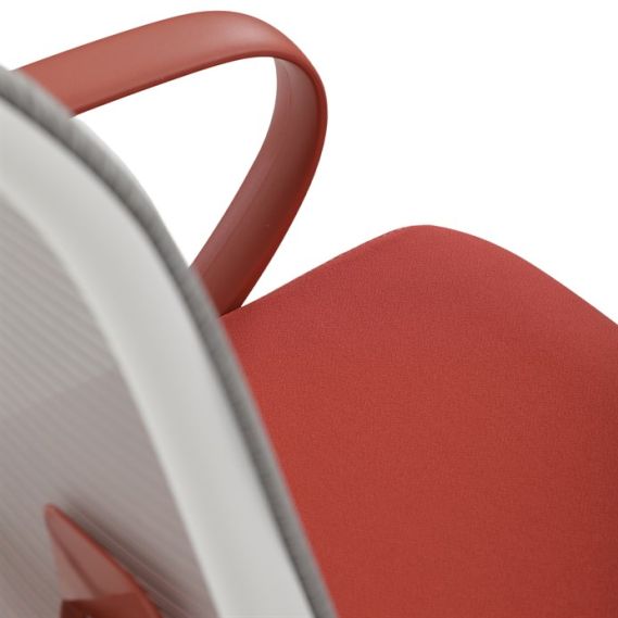 Kancelárska stolička, hojdací mechanizmus, červená látka, KA-S425 RED
