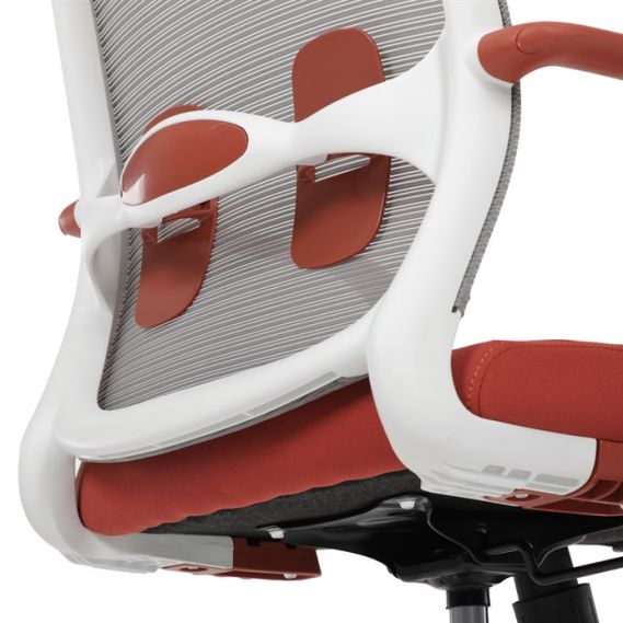 Kancelárska stolička, hojdací mechanizmus, červená látka, KA-S425 RED