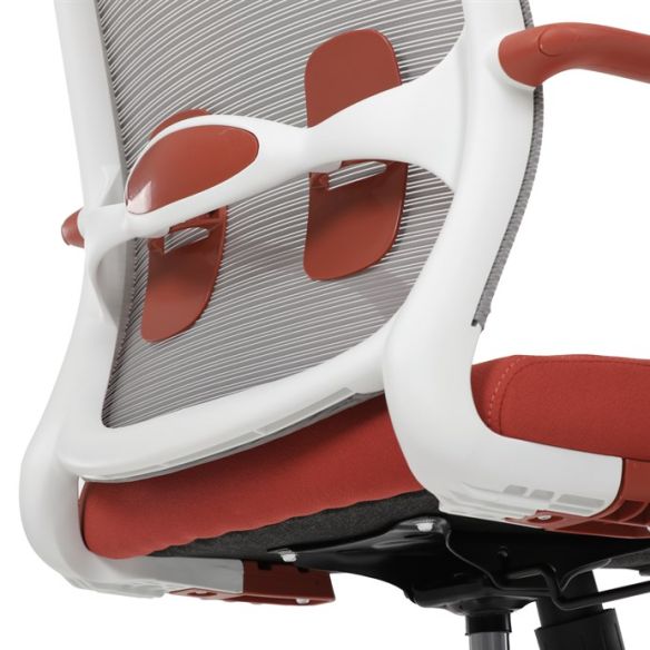 Kancelárska stolička, hojdací mechanizmus, červená látka, KA-S425 RED