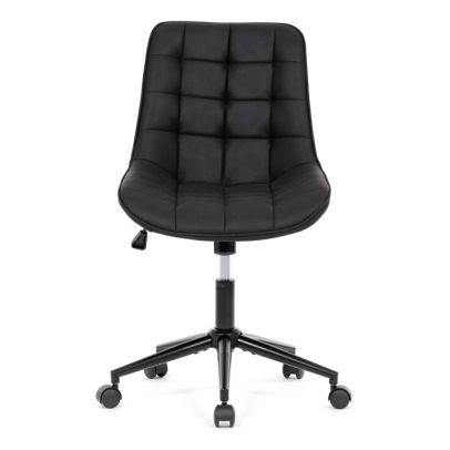 Pracovná stolička, výškovo nastaviteľná, čierna látka, KA-V3120 BK3 2