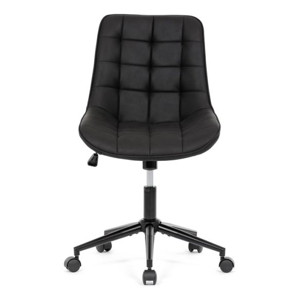 Pracovná stolička, výškovo nastaviteľná, čierna látka, KA-V3120 BK3