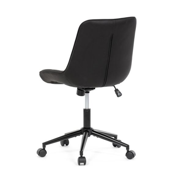 Pracovná stolička, výškovo nastaviteľná, čierna látka, KA-V3120 BK3