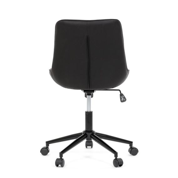 Pracovná stolička, výškovo nastaviteľná, čierna látka, KA-V3120 BK3