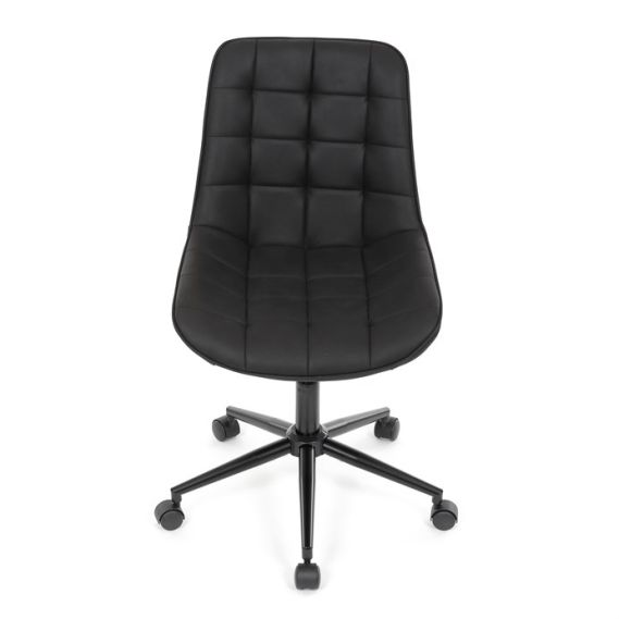 Pracovná stolička, výškovo nastaviteľná, čierna látka, KA-V3120 BK3