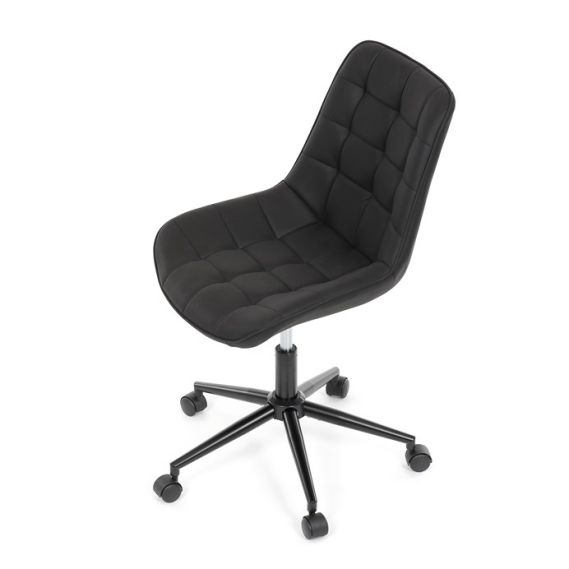 Pracovná stolička, výškovo nastaviteľná, čierna látka, KA-V3120 BK3