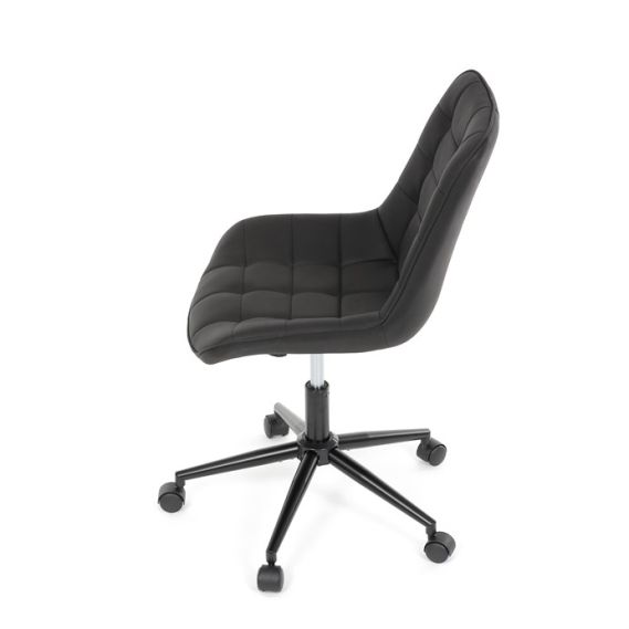 Pracovná stolička, výškovo nastaviteľná, čierna látka, KA-V3120 BK3