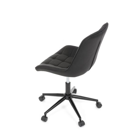 Pracovná stolička, výškovo nastaviteľná, čierna látka, KA-V3120 BK3