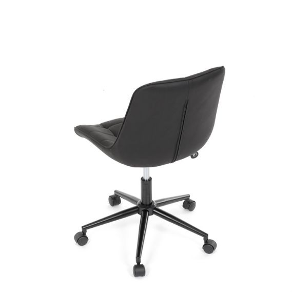 Pracovná stolička, výškovo nastaviteľná, čierna látka, KA-V3120 BK3