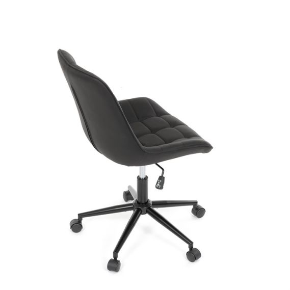 Pracovná stolička, výškovo nastaviteľná, čierna látka, KA-V3120 BK3