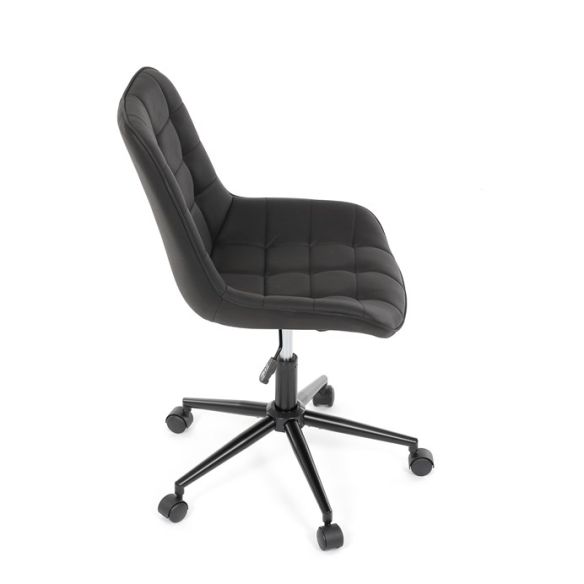 Pracovná stolička, výškovo nastaviteľná, čierna látka, KA-V3120 BK3