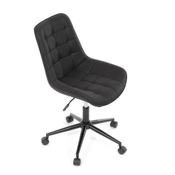 Pracovná stolička, výškovo nastaviteľná, čierna látka, KA-V3120 BK3